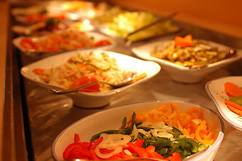 Salatbuffet im Hotel